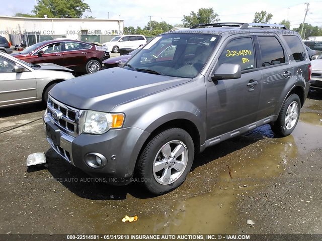 1FMCU9EG0AKB63745 - 2010 FORD ESCAPE LIMITED GRAY photo 2