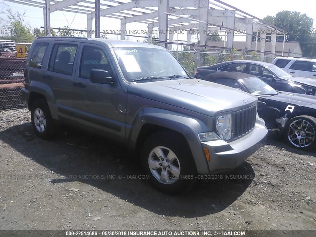 1C4PJMAK6CW107655 - 2012 JEEP LIBERTY SPORT GRAY photo 1