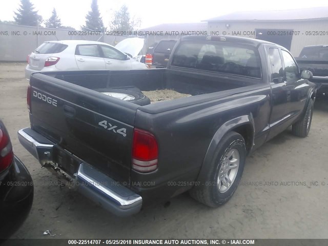 1B7GG22N41S348159 - 2001 DODGE DAKOTA GRAY photo 4