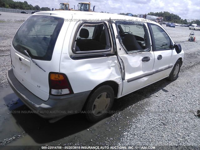 2FMZA50482BA34074 - 2002 FORD WINDSTAR LX WHITE photo 4