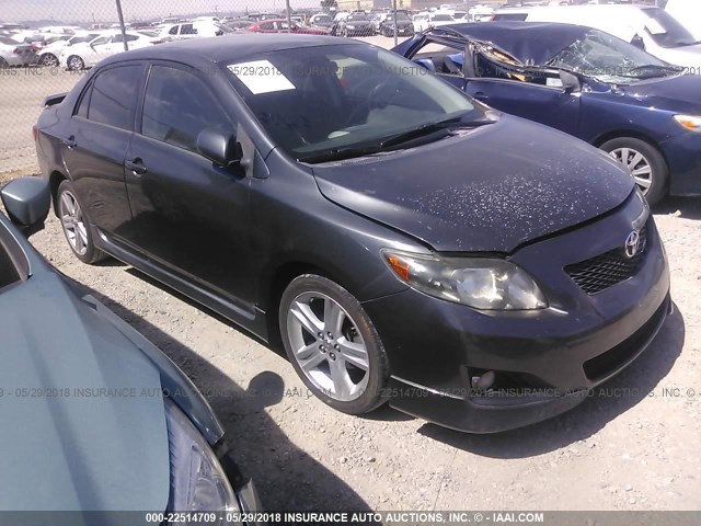 1NXBE40E99Z048305 - 2009 TOYOTA COROLLA XRS GRAY photo 1