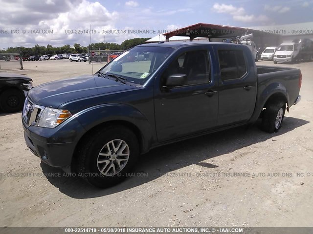 1N6AD0ER8EN722341 - 2014 NISSAN FRONTIER S/SV/SL/PRO-4X BLUE photo 2