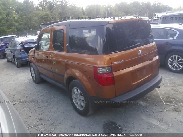 5J6YH28746L014106 - 2006 HONDA ELEMENT EX ORANGE photo 3