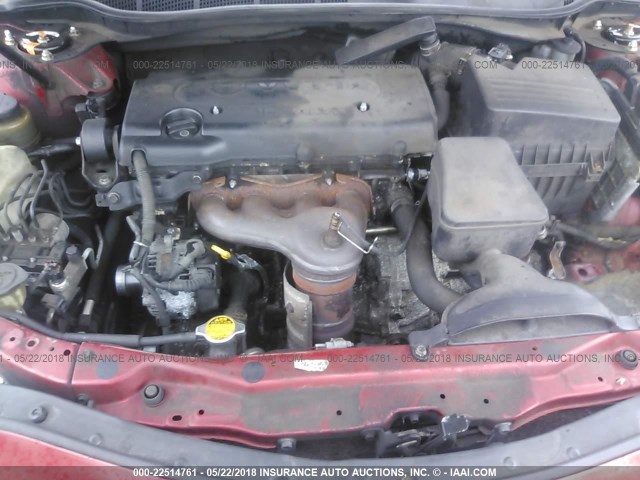 4T1BE46K89U348835 - 2009 TOYOTA CAMRY SE/LE/XLE RED photo 10