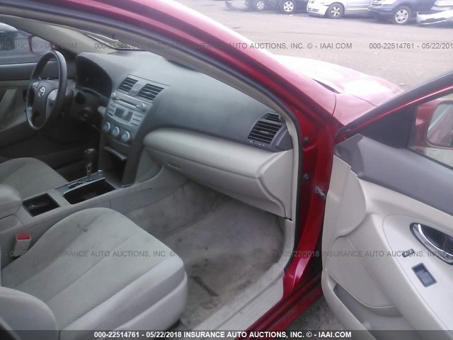 4T1BE46K89U348835 - 2009 TOYOTA CAMRY SE/LE/XLE RED photo 5