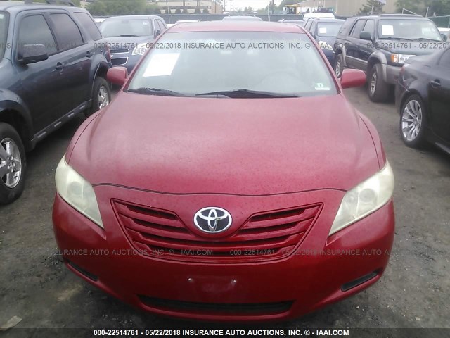 4T1BE46K89U348835 - 2009 TOYOTA CAMRY SE/LE/XLE RED photo 6