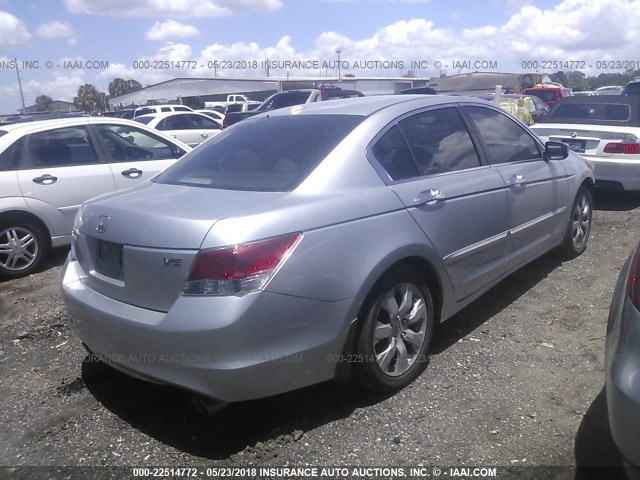 1HGCP36838A075158 - 2008 HONDA ACCORD EXL SILVER photo 4