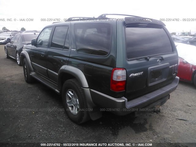 JT3HN87R0Y0268778 - 2000 TOYOTA 4RUNNER LIMITED GREEN photo 3