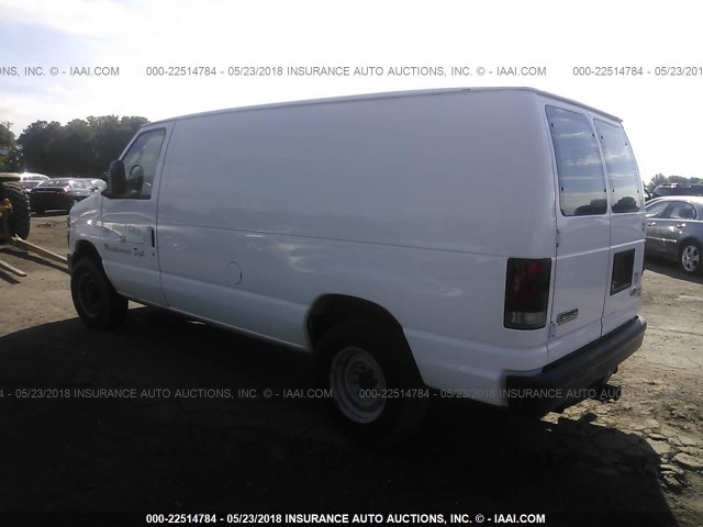 1FTSE34L98DB08475 - 2008 FORD ECONOLINE E350 SUPER DUTY VAN WHITE photo 3