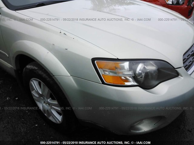 4S4BP61C957324879 - 2005 SUBARU LEGACY OUTBACK 2.5I TAN photo 6