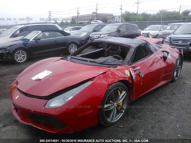 ZFF80AMA6H0219893 - 2017 FERRARI 488 SPIDER RED photo 2