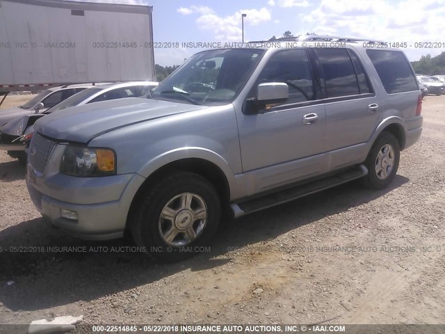 1FMFU20556LA51745 - 2006 FORD EXPEDITION LIMITED SILVER photo 2