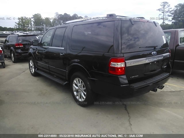 1FMJK2AT3HEA55362 - 2017 FORD EXPEDITION EL LIMITED BLACK photo 3