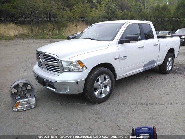 1C6RR7GTXHS677070 - 2017 RAM 1500 SLT WHITE photo 2