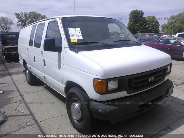 1FTSS34P94HA67893 - 2004 FORD ECONOLINE E350 SUPER DUTY VAN WHITE photo 1