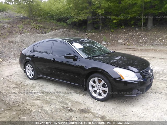 1N4BA41E17C853870 - 2007 NISSAN MAXIMA SE/SL BLACK photo 1