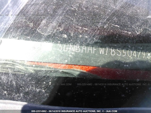 3GNBAAFW1BS504793 - 2011 CHEVROLET HHR LS წითელი ფოტო 9