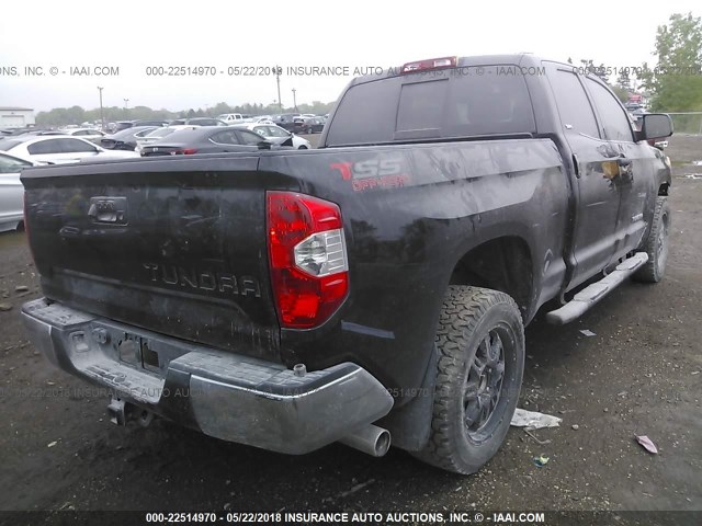 5TFRM5F12EX073295 - 2014 TOYOTA TUNDRA DOUBLE CAB SR/SR5 BLACK photo 4