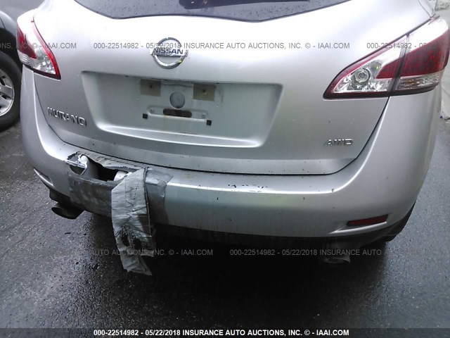 JN8AZ1MW7EW518162 - 2014 NISSAN Murano S/SL/SV/LE SILVER photo 6