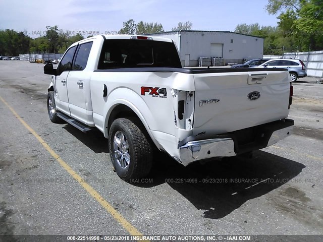 1FTFW1EG6GFA86152 - 2016 FORD F150 SUPERCREW WHITE photo 3