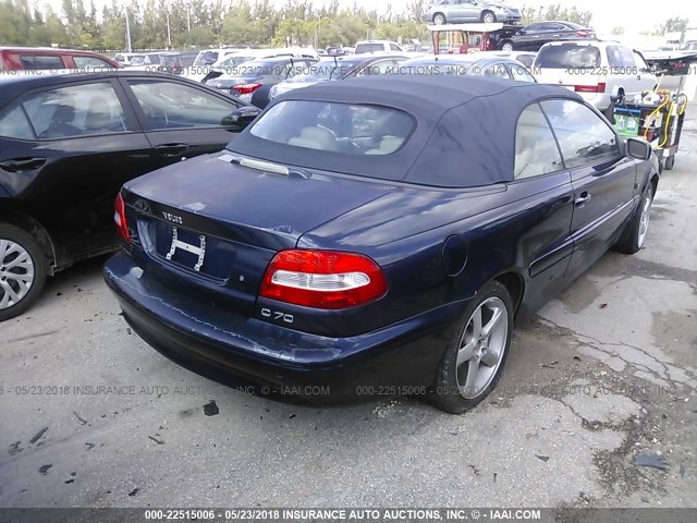 YV1NC63D94J044815 - 2004 VOLVO C70 LPT BLUE photo 4