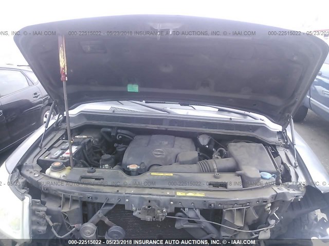 1N6AA06A77N221428 - 2007 NISSAN TITAN XE/SE/LE GRAY photo 10