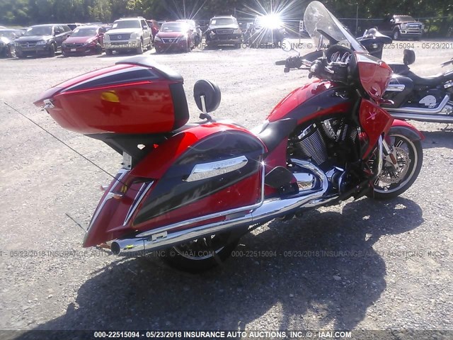 5VPTW36N4F3038601 - 2015 VICTORY MOTORCYCLES CROSS COUNTRY TOUR RED photo 4