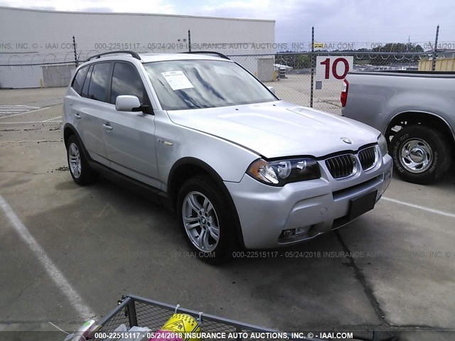 WBXPA934X6WD30724 - 2006 BMW X3 3.0I SILVER photo 1