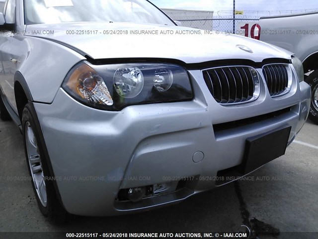 WBXPA934X6WD30724 - 2006 BMW X3 3.0I SILVER photo 6