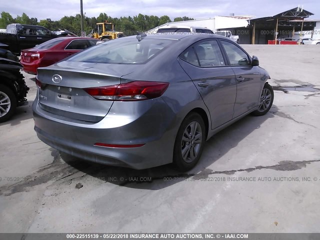 5NPD84LF4JH264182 - 2018 HYUNDAI ELANTRA SEL/VALUE/LIMITED GRAY photo 4