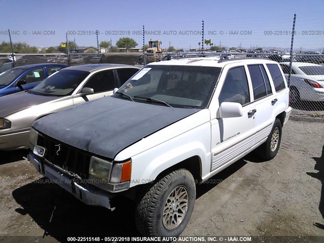 1J4GZ78S9PC576403 - 1993 JEEP GRAND CHEROKEE LIMITED WHITE photo 2