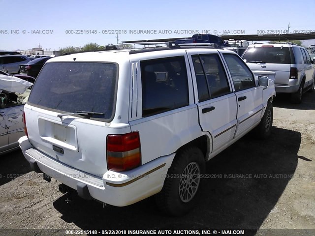 1J4GZ78S9PC576403 - 1993 JEEP GRAND CHEROKEE LIMITED WHITE photo 4