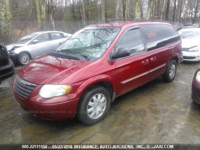 2C8GP54L15R526238 - 2005 CHRYSLER TOWN & COUNTRY TOURING RED photo 2