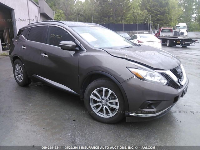 5N1AZ2MGXFN213140 - 2015 NISSAN MURANO S/SL/SV/PLATINUM BROWN photo 1