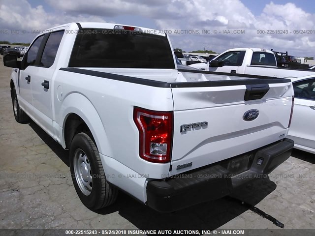 1FTEW1C89FKE18114 - 2015 FORD F150 SUPERCREW WHITE photo 3