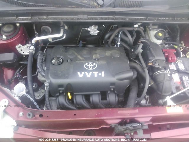 JTLKT334664122075 - 2006 TOYOTA SCION XB ბურგუნდია ფოტო 10