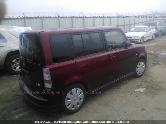 JTLKT334664122075 - 2006 TOYOTA SCION XB ბურგუნდია ფოტო 4