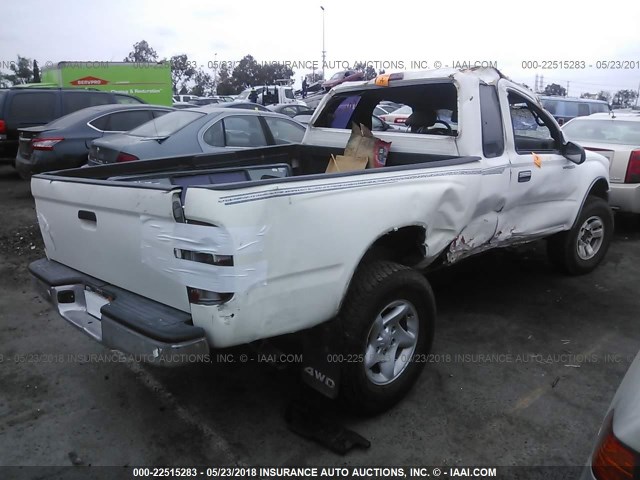 4TAVN73FXSZ047918 - 1995 TOYOTA TACOMA XTRACAB WHITE photo 4