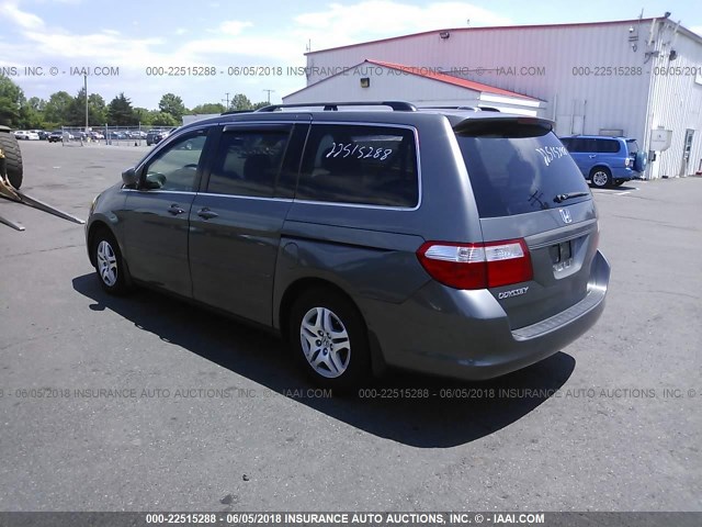 5FNRL38757B430510 - 2007 HONDA ODYSSEY EXL ნაცრისფერი ფოტო 3