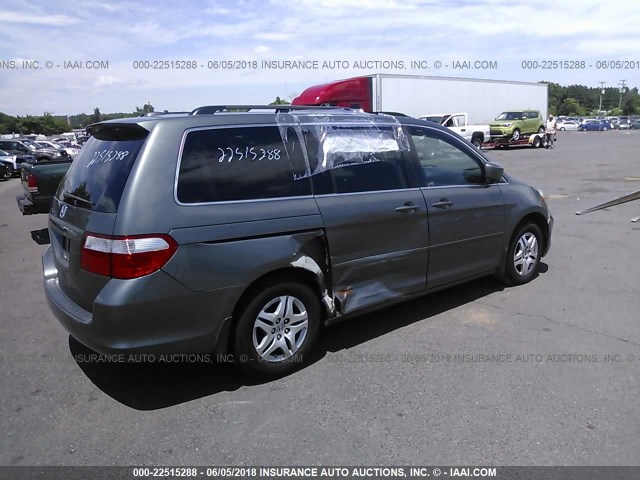 5FNRL38757B430510 - 2007 HONDA ODYSSEY EXL ნაცრისფერი ფოტო 4