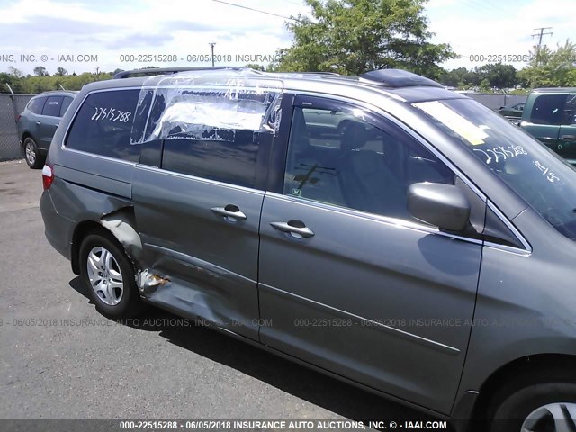 5FNRL38757B430510 - 2007 HONDA ODYSSEY EXL ნაცრისფერი ფოტო 6