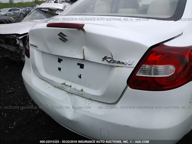 JS2RE9A32A6100465 - 2010 SUZUKI KIZASHI SE WHITE photo 6