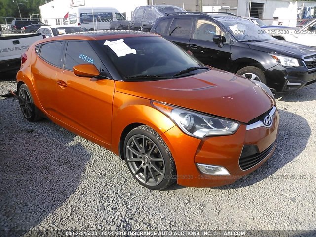 KMHTC6AD5CU030032 - 2012 HYUNDAI VELOSTER ORANGE photo 1