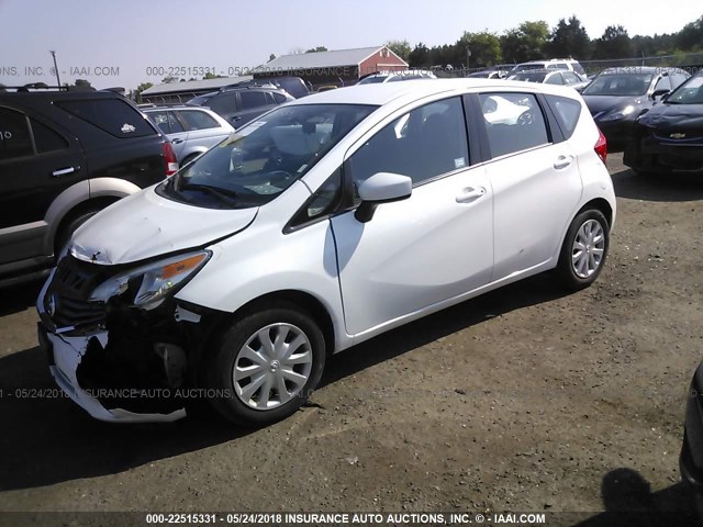 3N1CE2CP5GL407198 - 2016 NISSAN VERSA NOTE S/S PLUS/SV/SL/SR WHITE photo 2