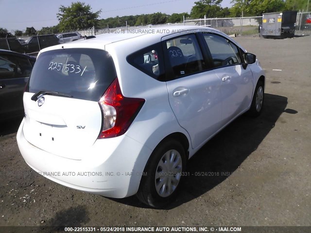 3N1CE2CP5GL407198 - 2016 NISSAN VERSA NOTE S/S PLUS/SV/SL/SR WHITE photo 4