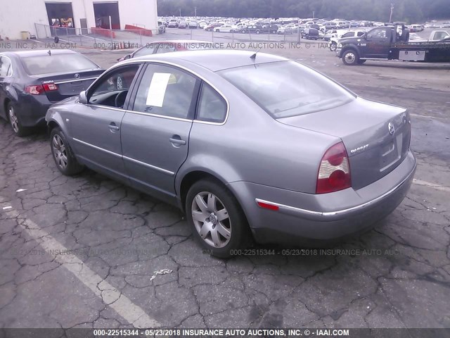 WVWRH63B91P281918 - 2001 VOLKSWAGEN PASSAT GLX 灰色 照片 3