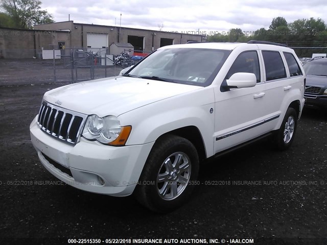 1J8HR58N18C195759 - 2008 JEEP GRAND CHEROKEE LIMITED WHITE photo 2