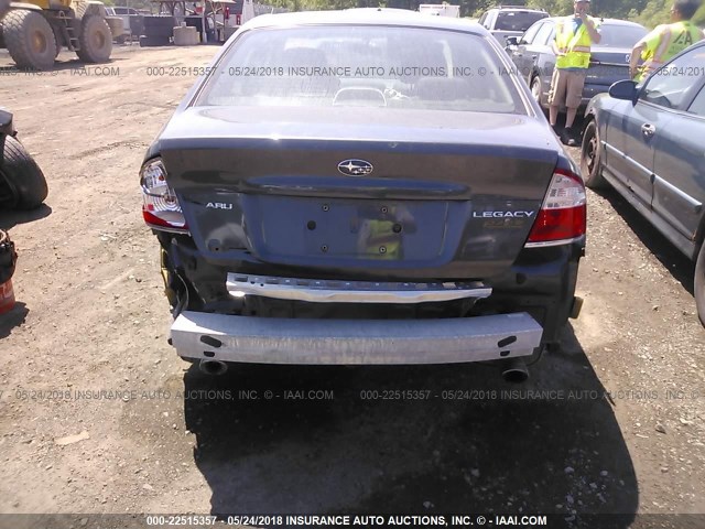 4S3BL616397215639 - 2009 SUBARU LEGACY 2.5I GRAY photo 6