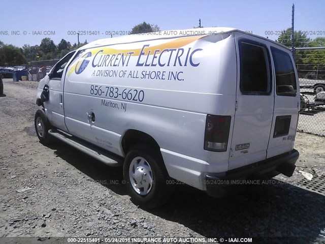 1FTNE2EW4EDA17545 - 2014 FORD ECONOLINE E250 VAN WHITE photo 3