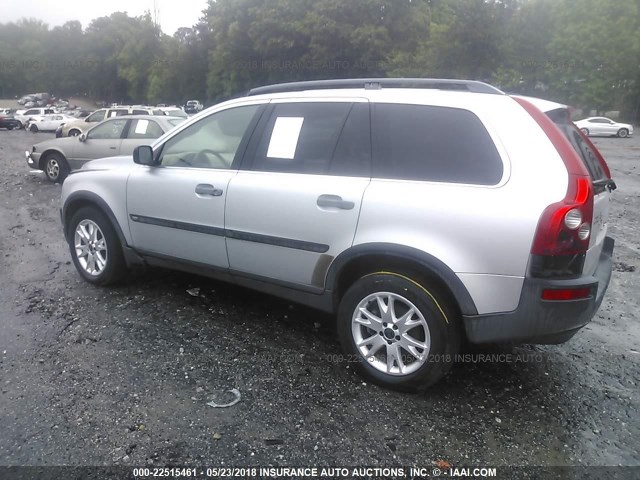 YV1CZ91H641119290 - 2004 VOLVO XC90 T6 SILVER photo 3